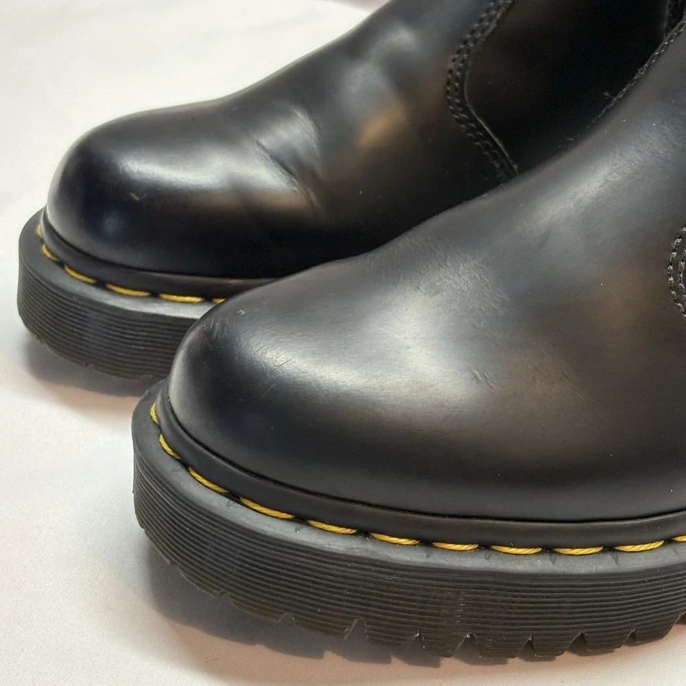 Dr Martens 2976 Bex Chelsea Boot Mens US 7 W 8 Soft Toe Work Black Leather Ankle
